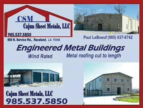 cajun sheet metal in raceland|cajun sheet metal.